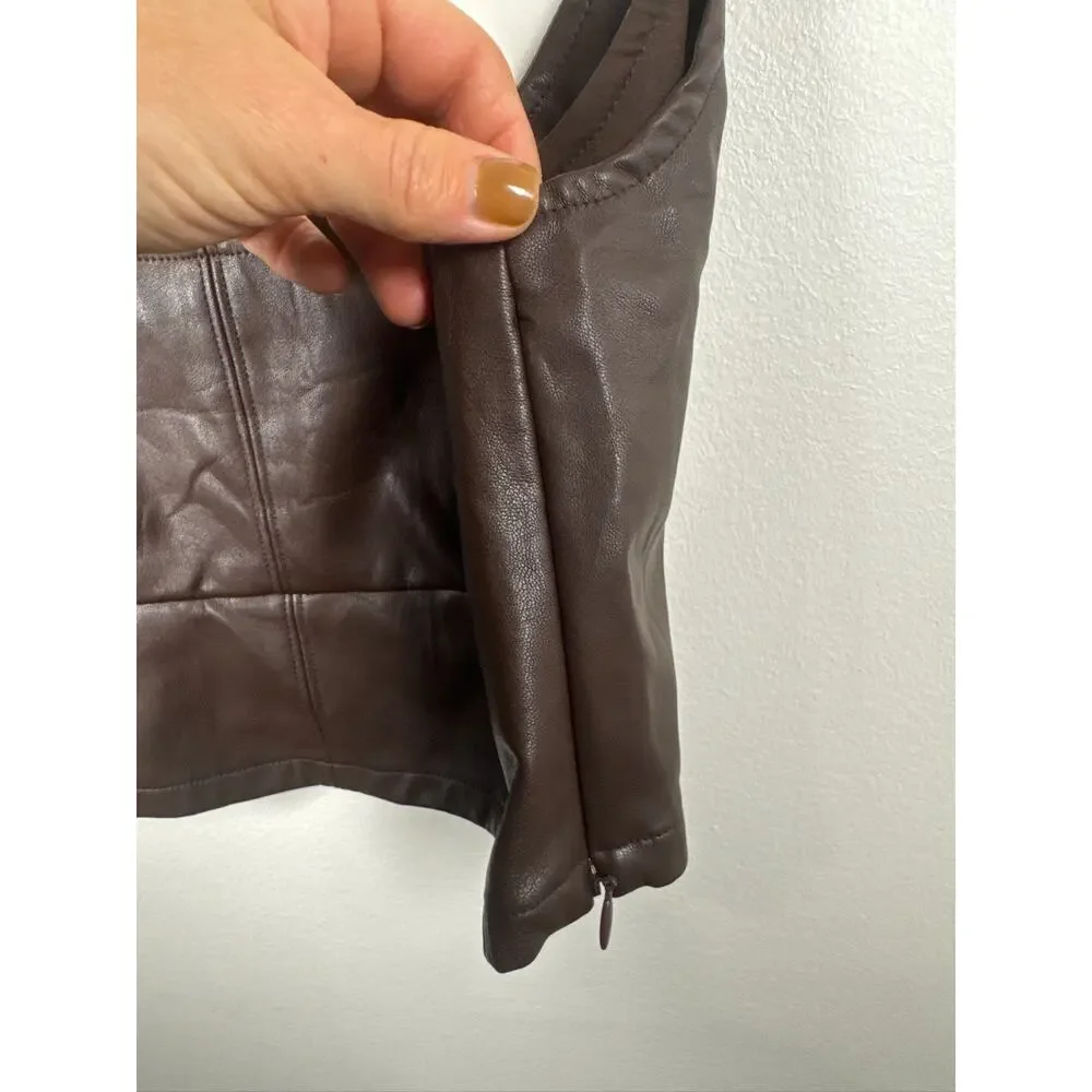 Banana Republic Faux Leather Cropped Tank Top - Picture 5 of 8